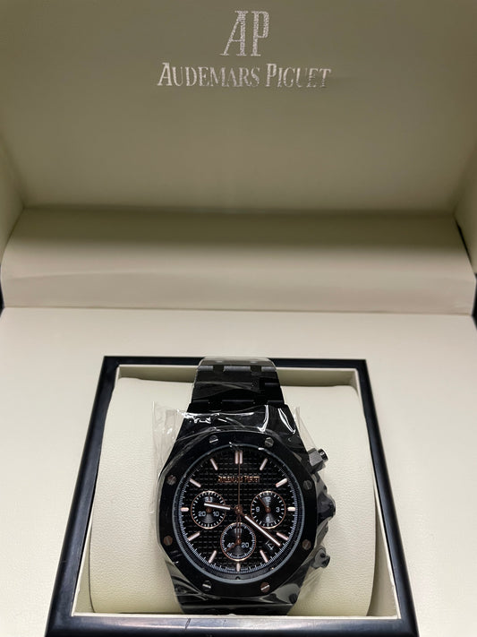 Audemars Piguet Black Royal Oak Chronograph With Box & Papers