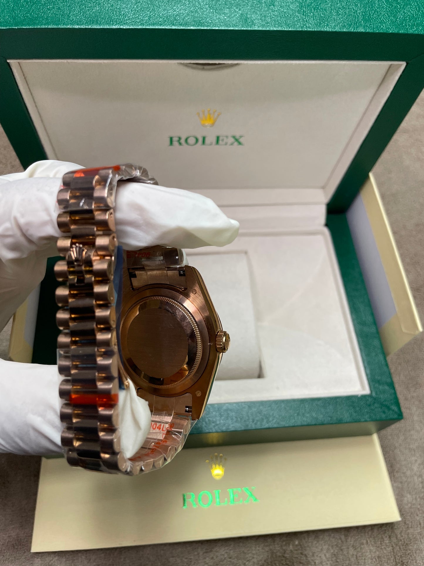 Chocolate Rose Gold Rolex Oyster Perpetual Day-Date